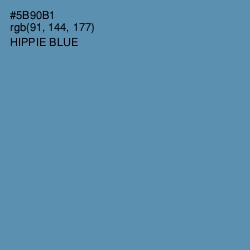 #5B90B1 - Hippie Blue Color Image